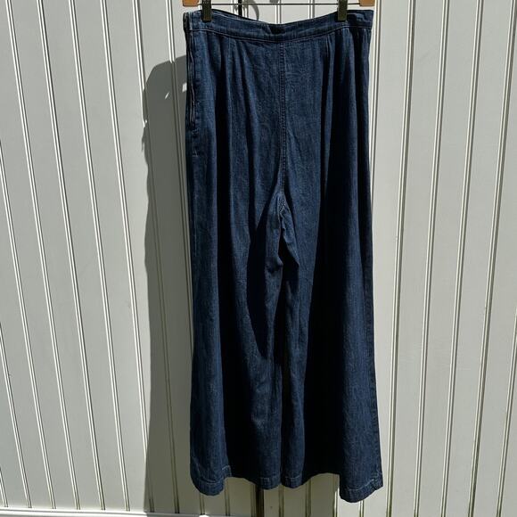 Rachel Comey Absolute Pant Wide Leg Flare Jeans Dark Indigo Denim Size 4 EUC - Picture 5 of 16
